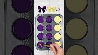 “Purple + Yellow Color Mix Challenge (4 Custom Shades)” #colorpalette #colormixing #colormix #asmr