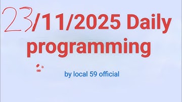 23/11/2025 daily programming ( day 133 / year 1 )