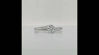 0.32 Carat twist shank solitaire diamond engagement ring