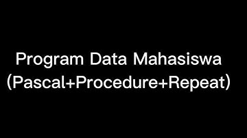 Program Data Mahasiswa Dengan Tabel Dan Sistem Ranking - Pascal