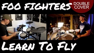 Foo Fighters - Learn To Fly - Double Drum Cover (ft. Huub83 Drums)