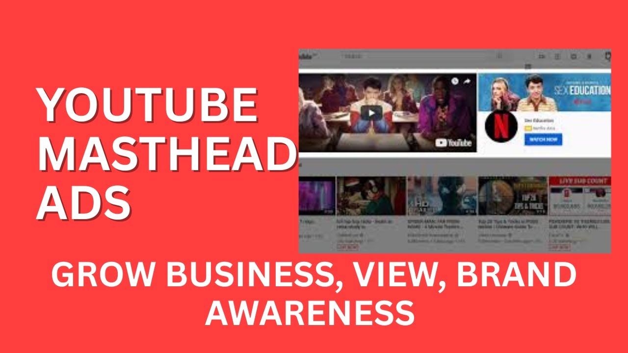 Masthead Example Youtube Text YouTube Masthead Ads Explained in 5 Minutes // Digital marketing Agency ...