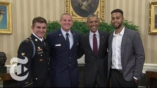 Obama Honors Heroes From Paris Train | The New York Times