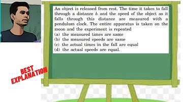 An object is released from rest. The time it takes to fall through a distance h and the speed of the