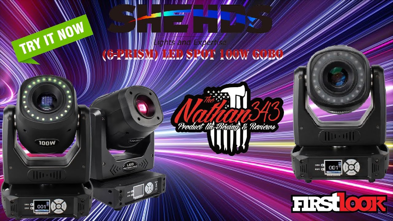 Shehds 6 Prism LED Spot 100W Gobo Moving Head 