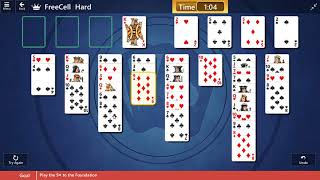 Microsoft Solitaire Collection - FreeCell [Hard] | August 7th 2018: Play the 9♦ to the Foundation