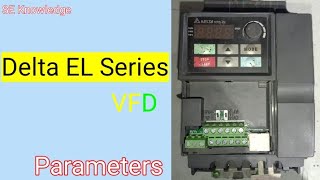 Delta EL series vfd parameters//vfd connection