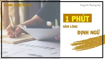 TIẾNG HÀN ONLINE l 1 PHÚT NẰM LÒNG ĐỊNG NGỮ TRONG TIẾNG HÀN l TIẾNG HÀN PHƯƠNG ANH