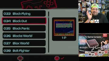 Game play spotlight: Block Out - game #034 from the Lexibook Retro TV Game Console