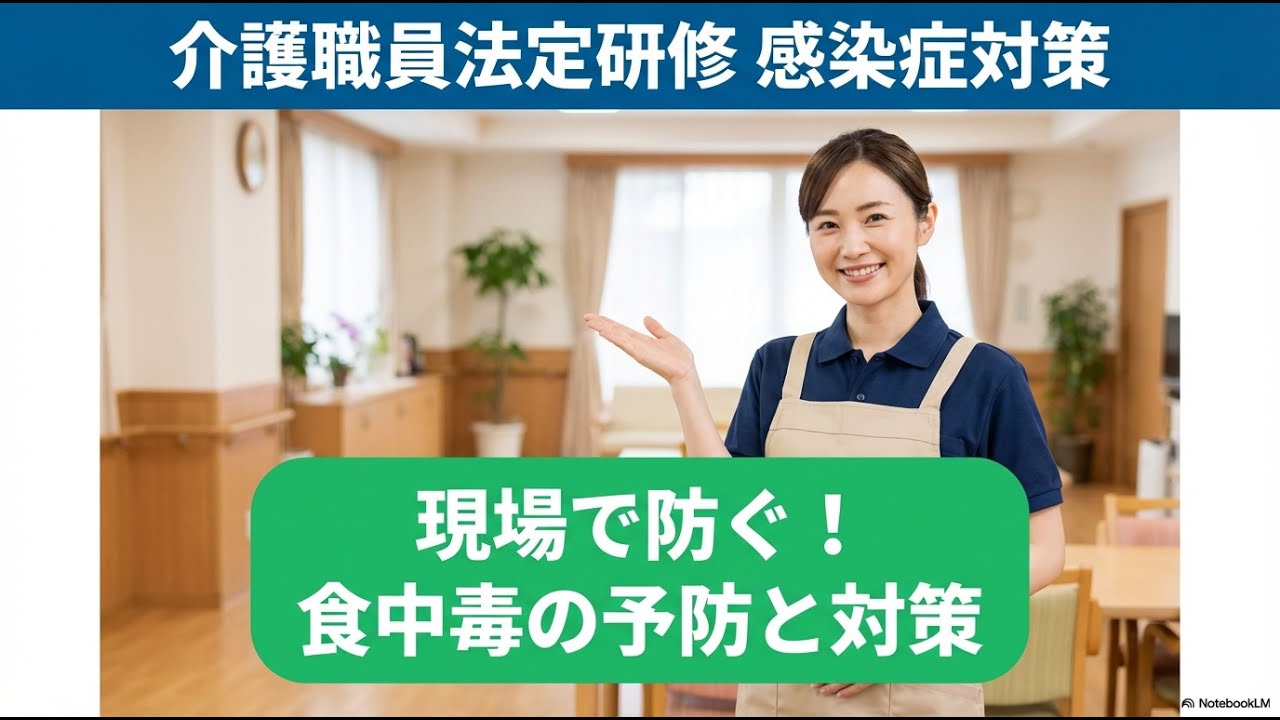 【介護研修：食中毒研修】感染症対策・食中毒編｜現場で防ぐ！命を守る予防と対応マニュアル