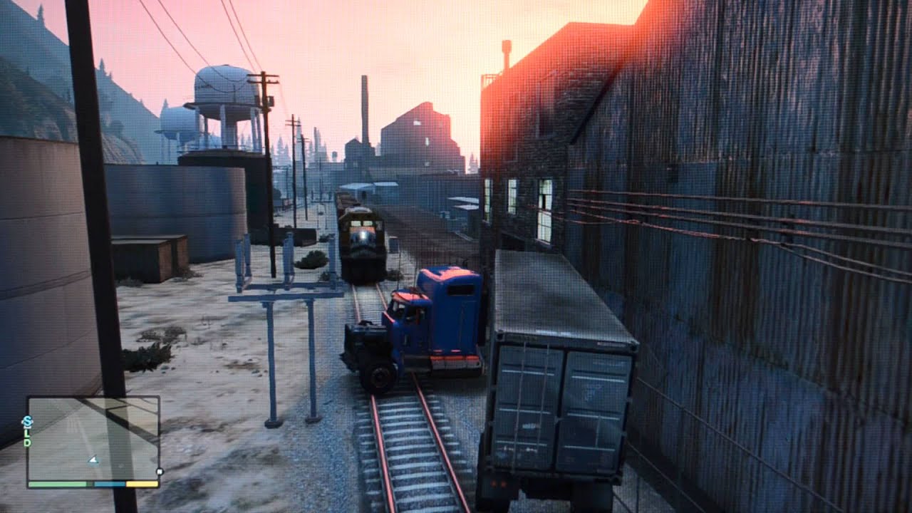 Train vs Semi Truck Detah! GTA V - YouTube