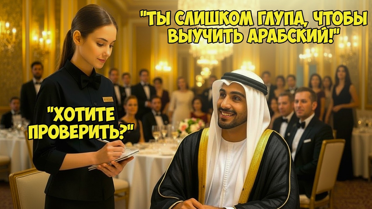 Официантку унизил ШЕЙХ-МИЛЛИАРДЕР на арабском языке… Но она ответила на БЕЗУПРЕЧНОМ арабском!