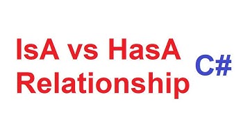 IsA and HasA Relationship in C# | IsA and HasA Relationship in CSharp with Examples