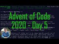Advent of Code 2020 - Day 5 in C#