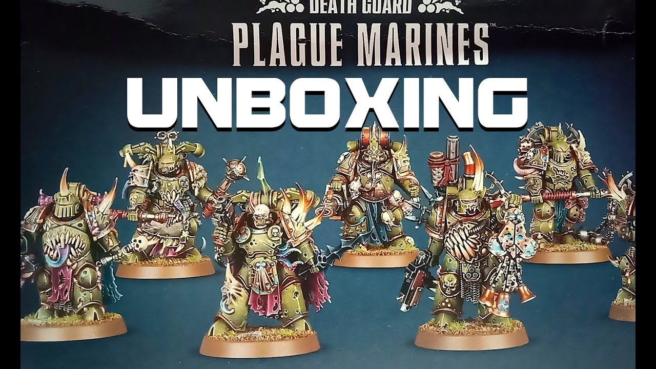 Death Guard Unboxing (Warhammer 40K Plague Marine Miniatures) - YouTube
