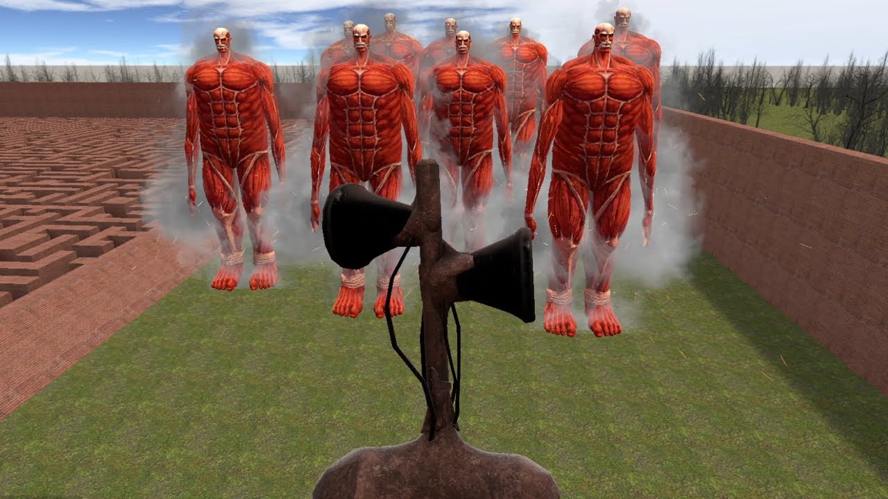 I BECAME SIRENHEAD! VS GIANT TITAN VS RULK VS HULK!? l GARRY'S MOD