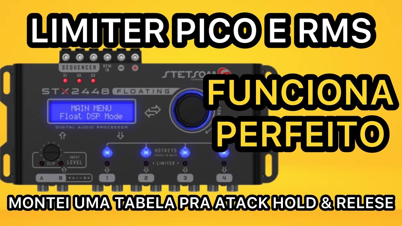 Testando Limiter Pico e Rms do novo processador STETSOM STX2448 FLOATING