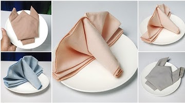 2 ANIMALS FOLD DESIGN TABLE NAPKIN FOLDING with names for occasion