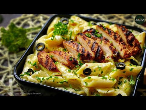 Creamy Chicken Pasta | Grilled Chicken Pasta | Creamy Penne Pasta With Chicken #shorts | SooperChef