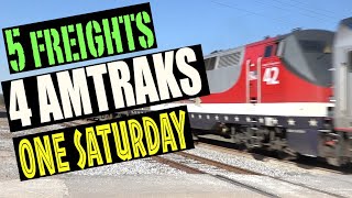 Five Freights, Four Amtraks, One Saturday