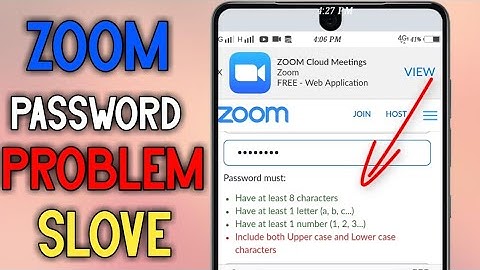 Creat Zoom Account Password Problem /Not Working