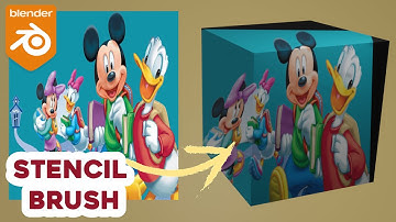 Blender tutorial Paint image directly onto objects using Stencil Brush