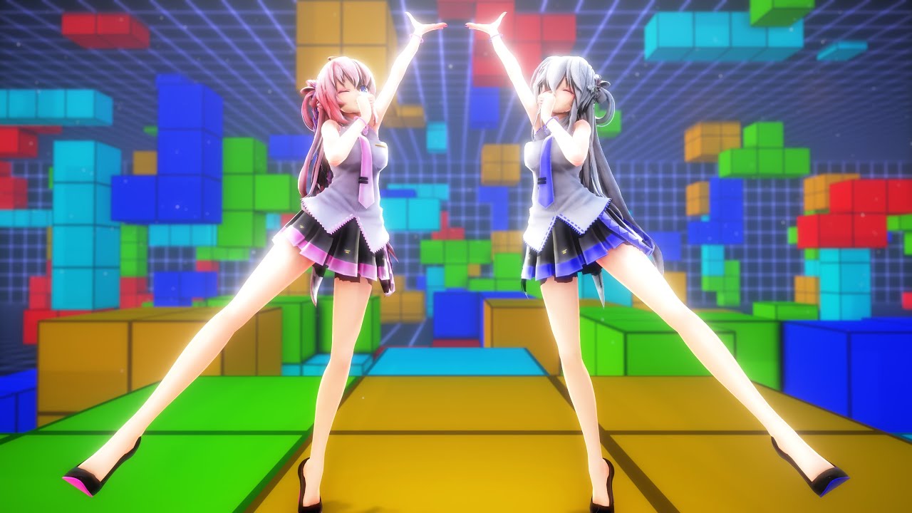 【MMD】テトリス-TETORIS-【Luka×Haku】