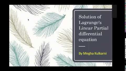 Solution of Lagrange