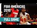 Dominican Republic V Canada Group Phase Round 2 Full Game 2015 Fiba Americas Championship
