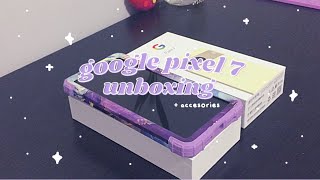 unboxing my google pixel 7 ?lemongrass? and accessories  + asmr | aesthetic vlog