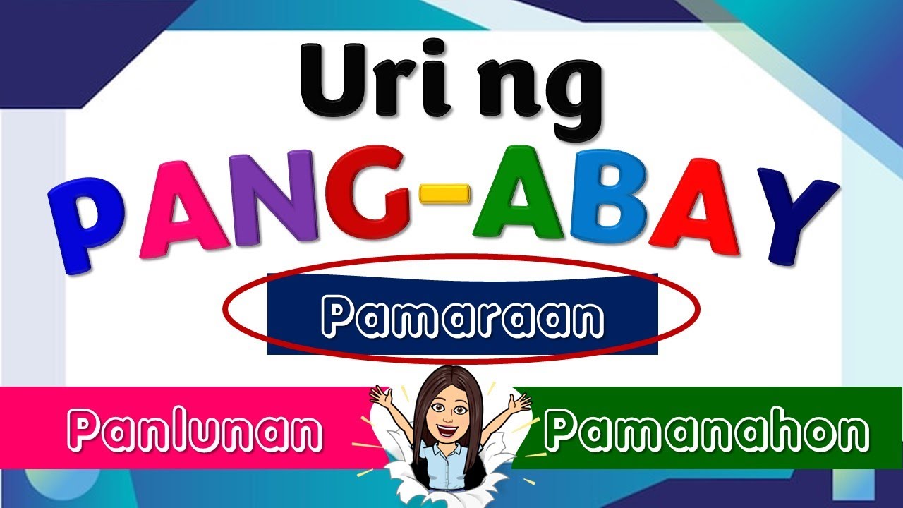 Pang-abay na Pamaraan | Uri ng Pang-abay | Pang-abay | Adverb ...