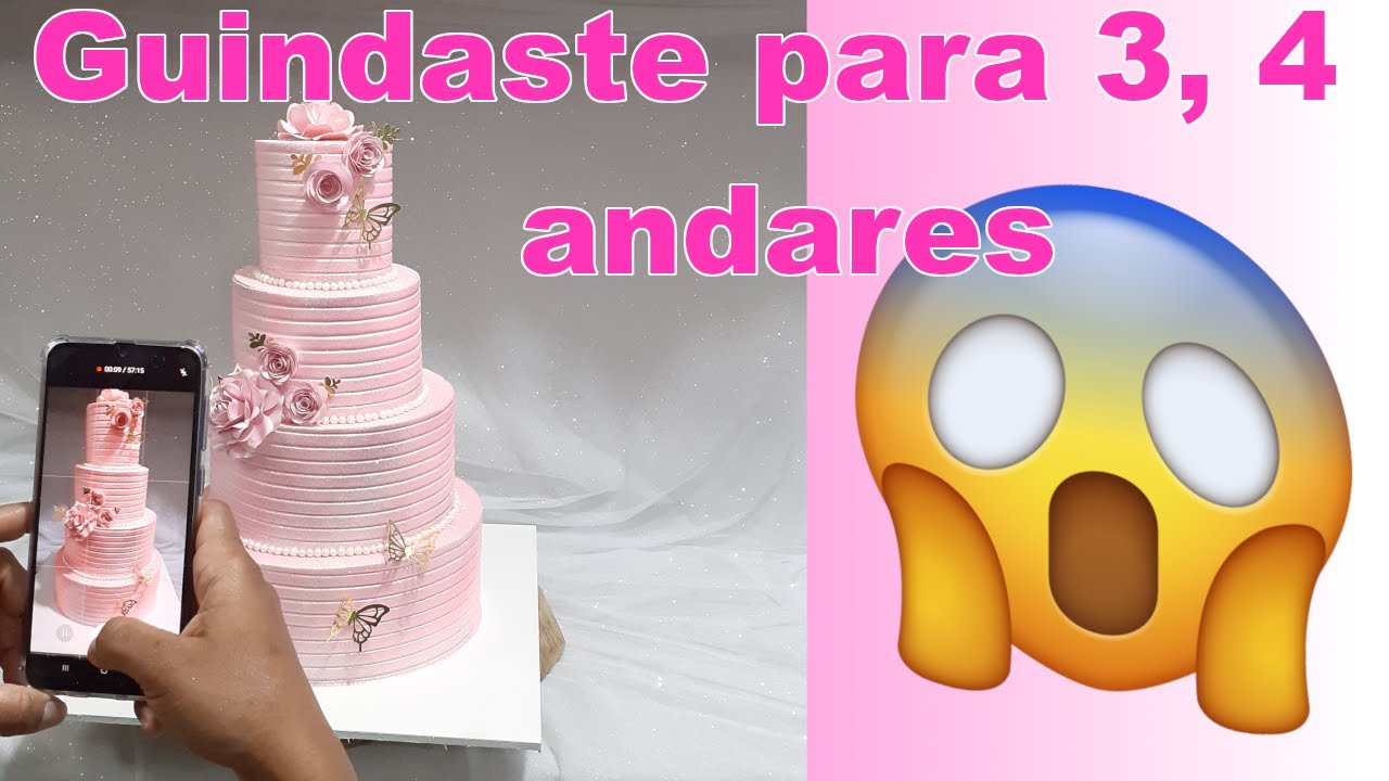 GUINDASTE CASEIRO PARA BOLO DE 4 OU MAIS ANDARES - ISA DOCE FESTA -