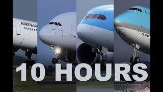 10 HOURS Plane Spotting Compilation - 4K