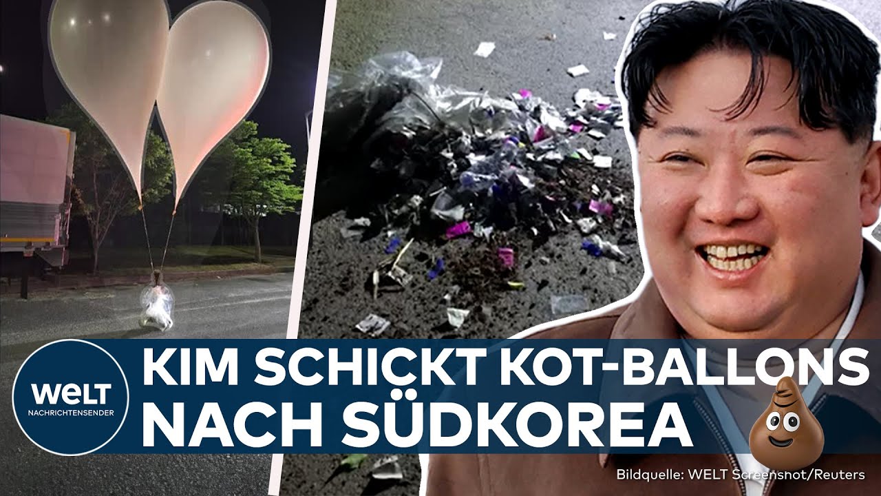 Nordkorea soll Müll- und Kotballons nach Südkorea geschickt haben