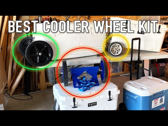 4 WHEEL KIT FOR YETI RTIC COOLER 45 50 52 65 75 WTH HANDLE---NO COOLER