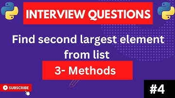Find 2nd Largest Number in a List | Coding question on list | second maximum number in a python list