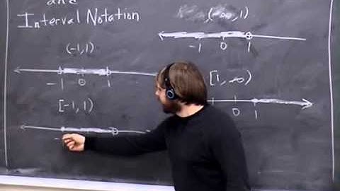 Number Lines and Interval Notation