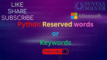 #5 Python Tutorial for Beginners | Reserved words in Python #python #pythontutorial#zerotohero#viral