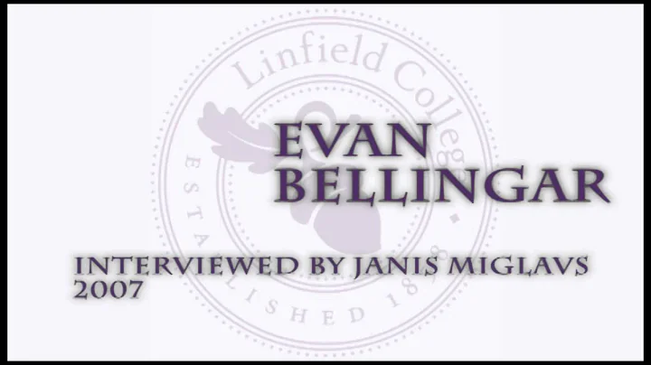 Janis Miglavs Oral History Interview: Evan Bellingar