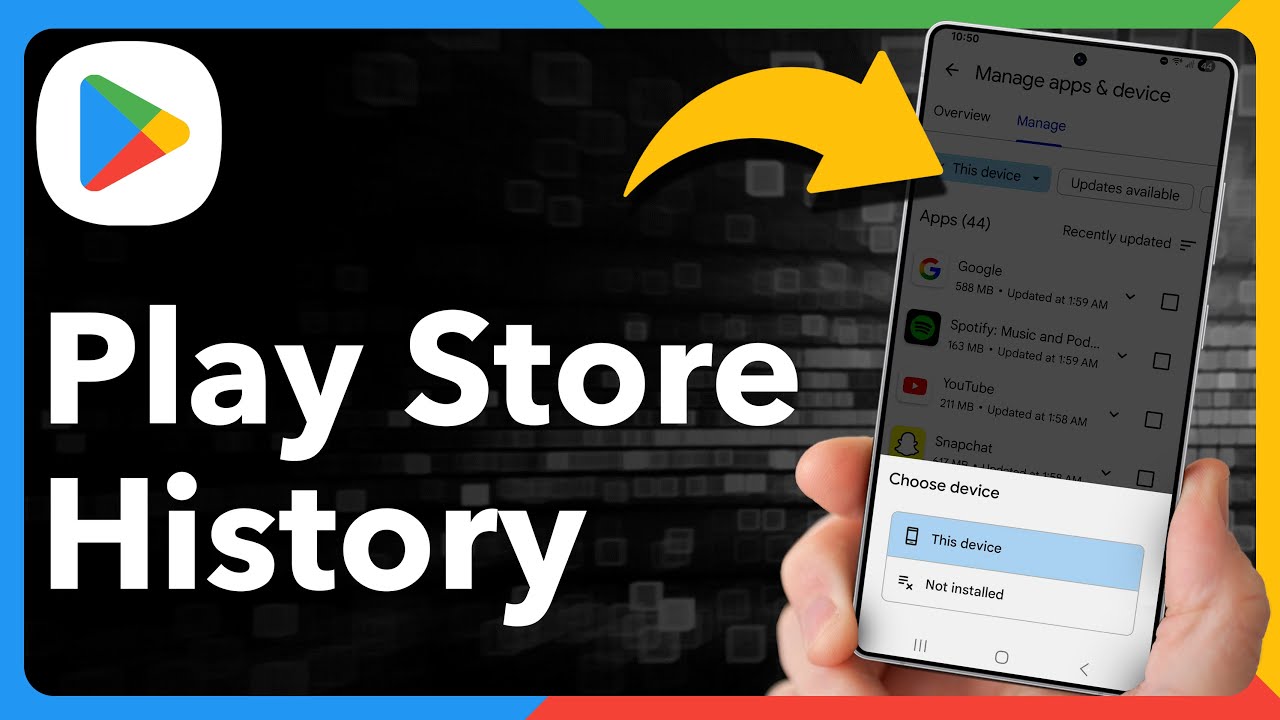 How To See Download History On Google Play Store - YouTube