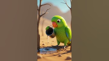 Parrot watering on dry trees 😭#parrot #tree#ai