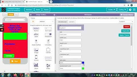 How to make a square calculator in Code.org App Lab| By Coding With Smart Little Champ