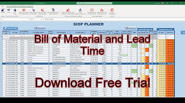 S&OP - Base data Requirement to automate SIOP - Bill of Mateial and Lead Time