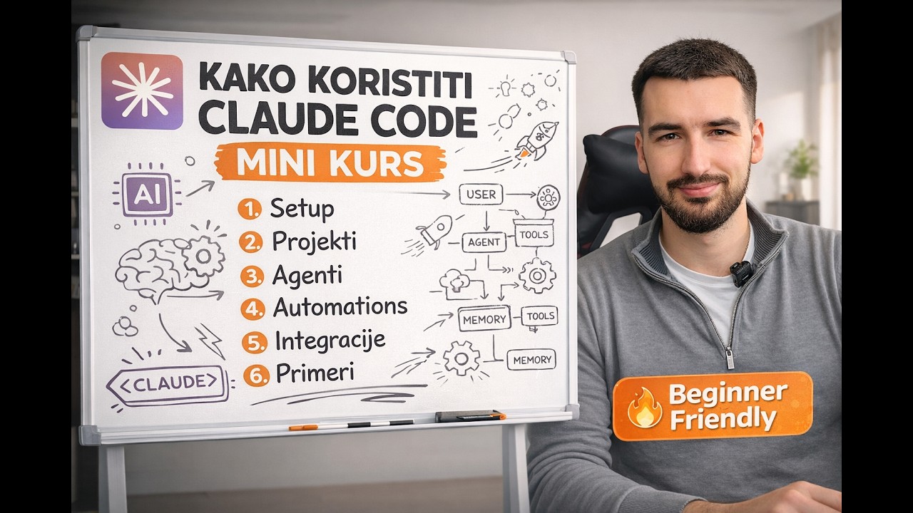 KURS: Kako koristiti Claude Code (1H) - AI Koji radi umesto tebe - YouTube