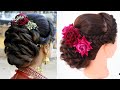 beautiful french bun style juda hairstyle | messy bun | hairstyle with puff | bridal hairstyle