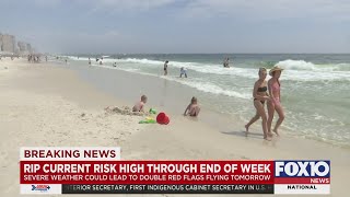 Rip current risk at beaches during Spring Break