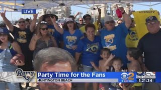 Rams Fans Ready To Party Hard In Huntington Beach