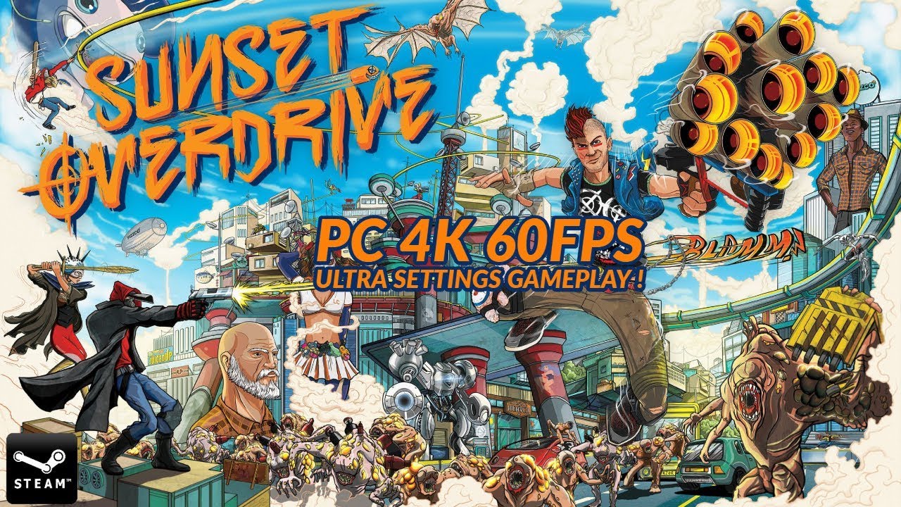 [4K] Sunset Overdrive PC Gameplay footage 4K+60FPS [GTX 1080 Ti]