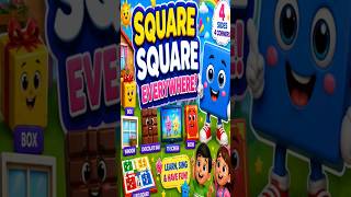 Square Square Everywhere| Shapes Song Nursery Rhymes | Square Song #ytshorts#shapes @ZappyZuzuRhyme