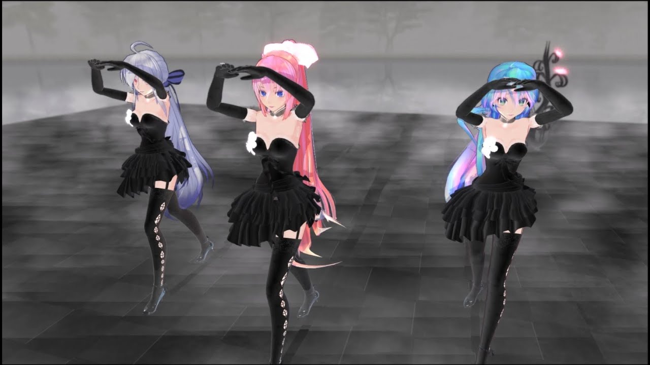 [MMD] Ghost rule  Tda Luka+4 Black Dress & Hotskirt